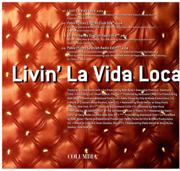 Ricky Martin : Livin' La Vida Loca (CD, Maxi)