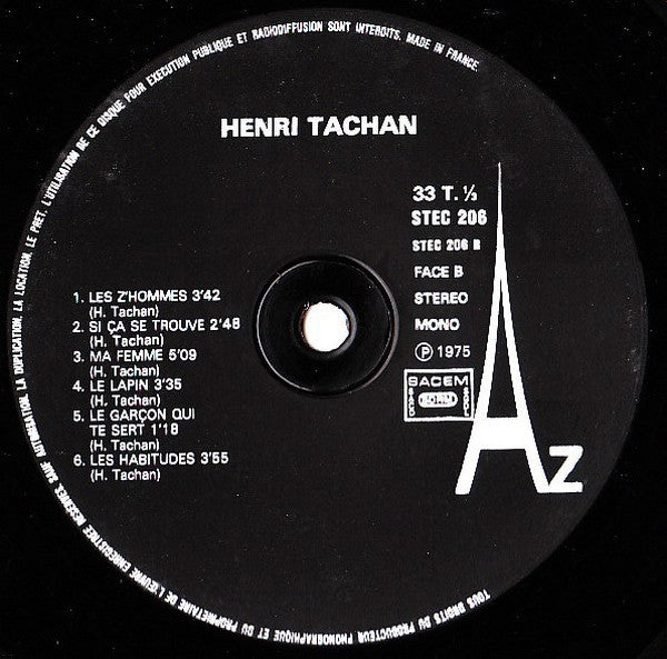 Henri Tachan : Henri Tachan (LP, Album, Gat)
