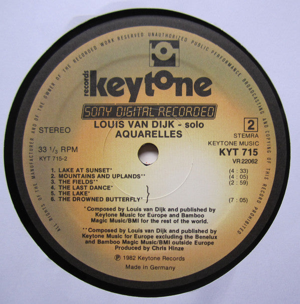 Louis van Dijk : Aquarelles (LP, Album)