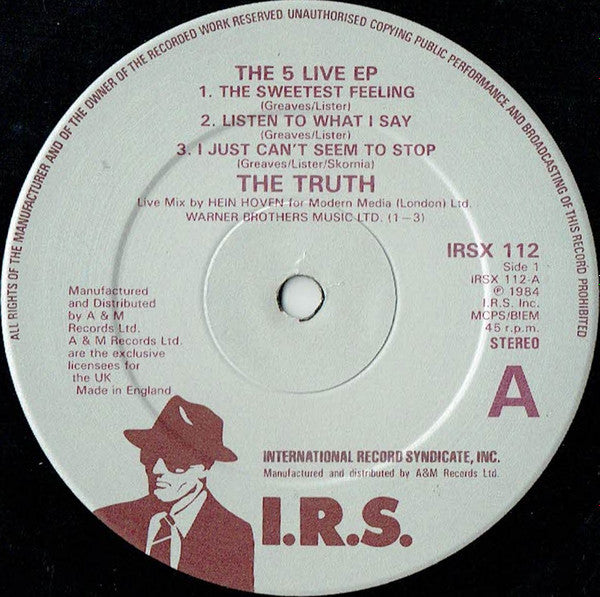 The Truth (6) : Five Live (12", EP)