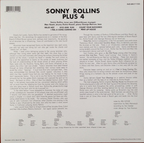 Sonny Rollins : Plus 4 (LP, Album, Mono, RE)