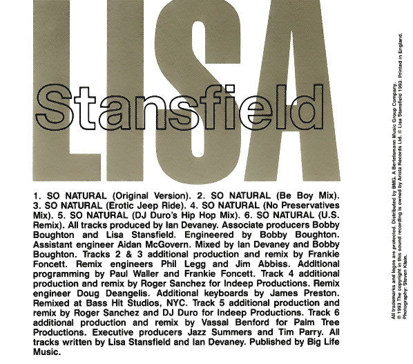 Lisa Stansfield : So Natural (CD, Single)
