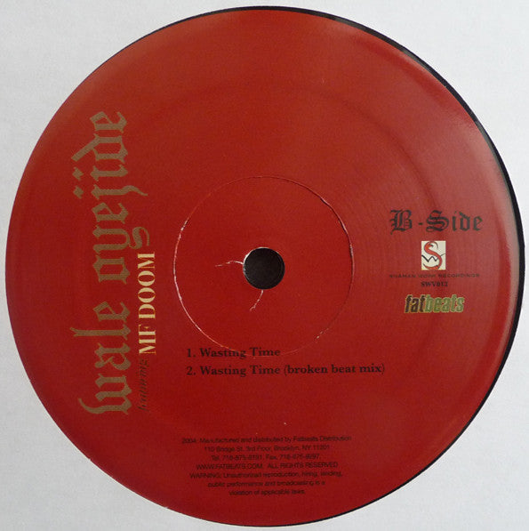 Wale Oyejide : This Is Dedicated To... / Wasting Time (12", Single)