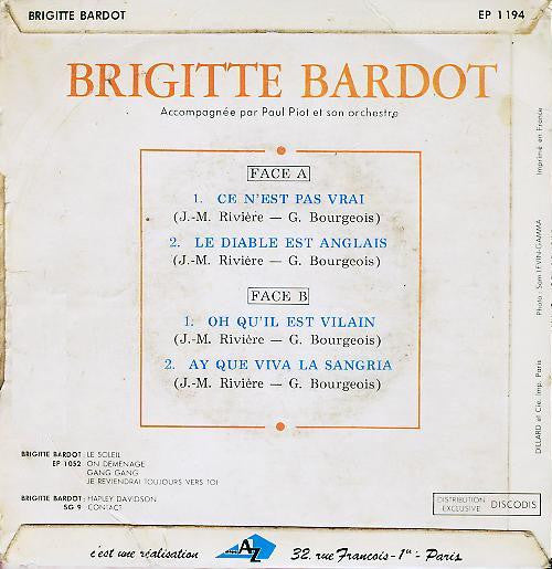 Brigitte Bardot : Ce N'est Pas Vrai (7", EP)