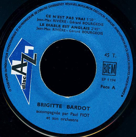 Brigitte Bardot : Ce N'est Pas Vrai (7", EP)