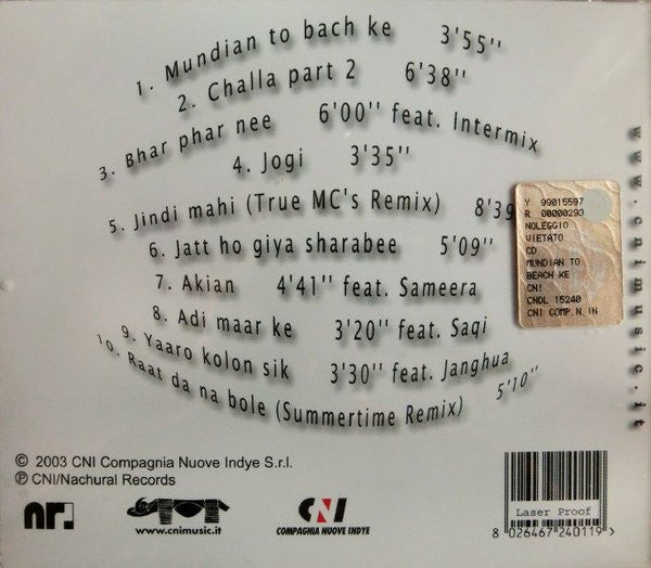 Panjabi MC : Mundian To Bach Ke (CD, Comp)