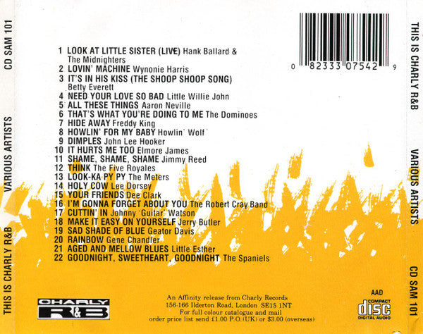Various : This Is Charly R&B (CD, Comp, Ltd, Smplr)