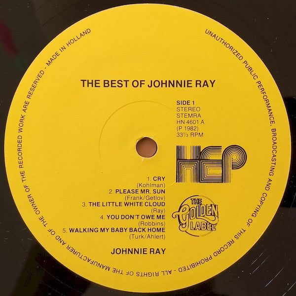 Johnnie Ray : The Best Of Johnnie Ray (LP, Comp)