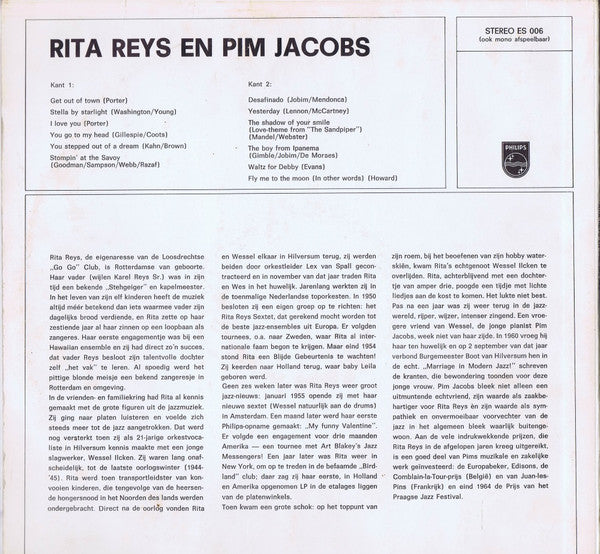 Rita Reys, Pim Jacobs : Rita Reys En Pim Jacobs (LP, Comp, Club)