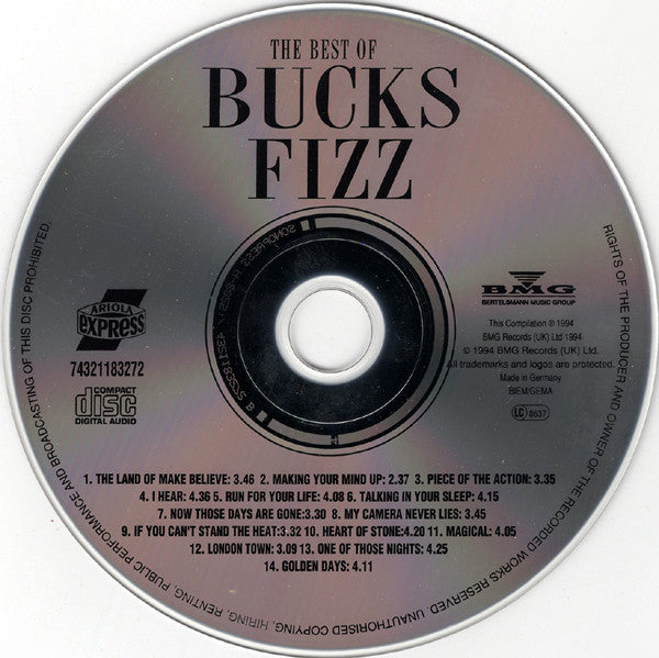 Bucks Fizz : The Best Of Bucks Fizz (CD, Comp)