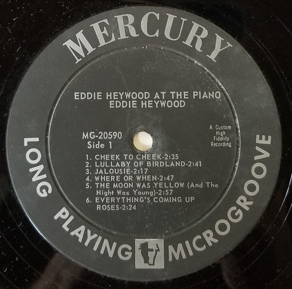 Eddie Heywood : Eddie Heywood At The Piano (LP, Album, Mono, Lam)