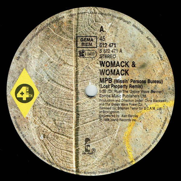 Womack & Womack : MPB (Missin' Persons Bureau) (12", Maxi)