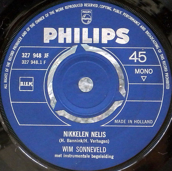 Wim Sonneveld : Nikkelen Nelis / Ome Thijs (7", Mono, Yel)