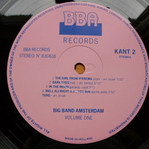 Big Band Amsterdam : Volume 1 (LP, Album)