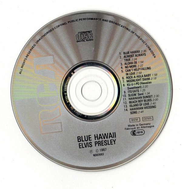 Elvis Presley : Blue Hawaii (CD, Album, RE)