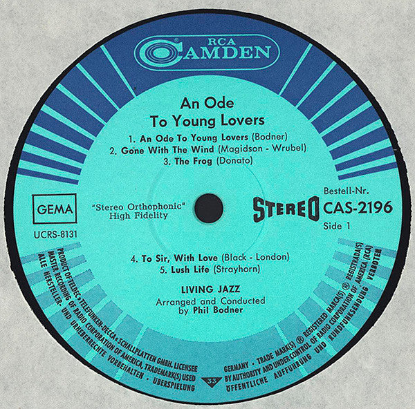 Living Jazz : An Ode To Young Lovers (LP, Album)