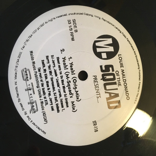 Louie Maldonado Of The M-Squad (3) : Were On The Move / Yeah! (12")