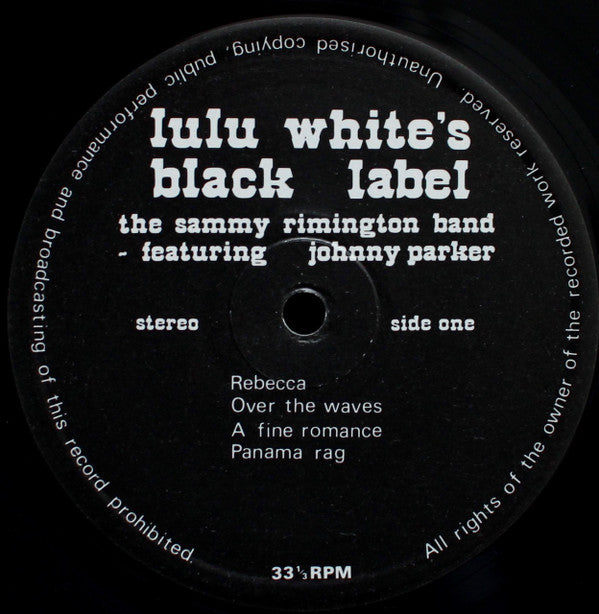 Sammy Rimington Band : The Sammy Rimington Band Featuring Johnny Parker (LP)