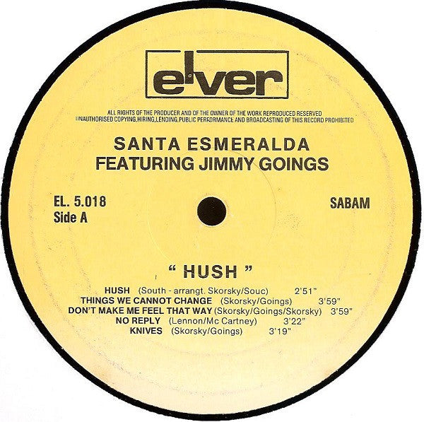 Santa Esmeralda Featuring Jimmy Goings : Hush (LP, Album)