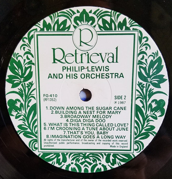 Philip Lewis (4) : The Philip Lewis Rhythm Maniacs Volume 1. 1929  (LP, Comp)