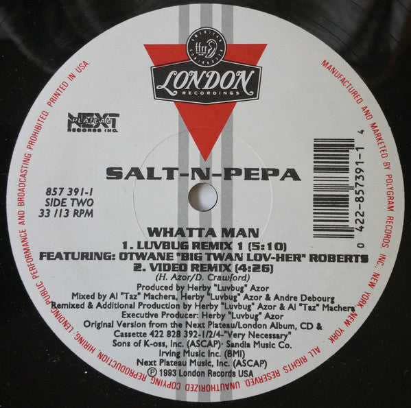 Salt 'N' Pepa With En Vogue : Whatta Man (12")