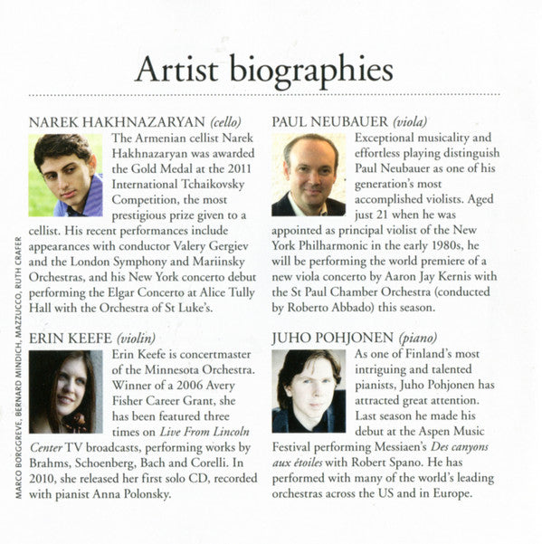 Felix Mendelssohn-Bartholdy, Robert Schumann : Piano Quartet In B Minor, Op. 3 / Piano Quartet In E Flat, Op. 47 (CD)