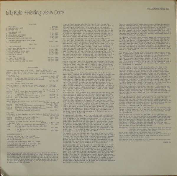 Billy Kyle : Finishing Up A Date (LP, Comp)