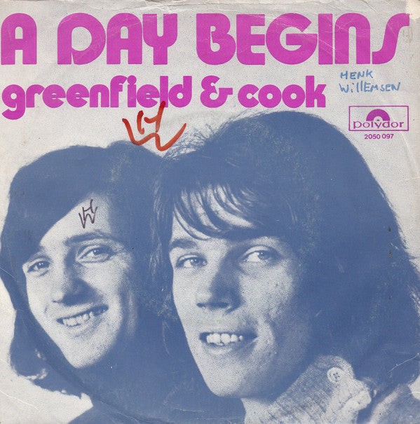 Greenfield & Cook : A Day Begins (7", Single)