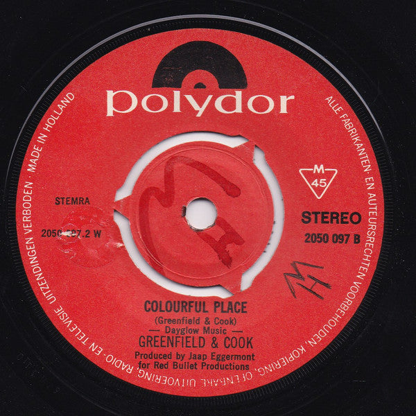 Greenfield & Cook : A Day Begins (7", Single)