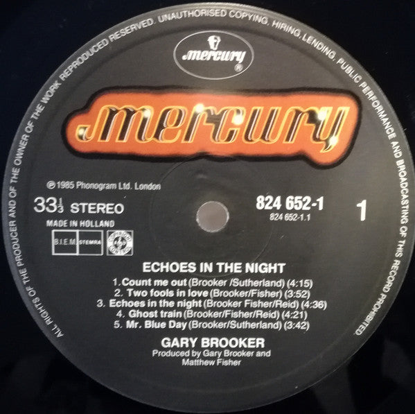 Gary Brooker : Echoes In The Night (LP, Album)