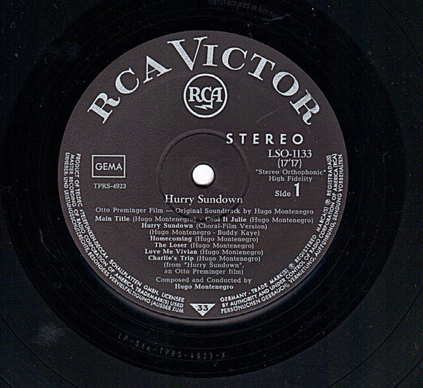 Hugo Montenegro : Hurry Sundown (Original Soundtrack) (LP, Album)