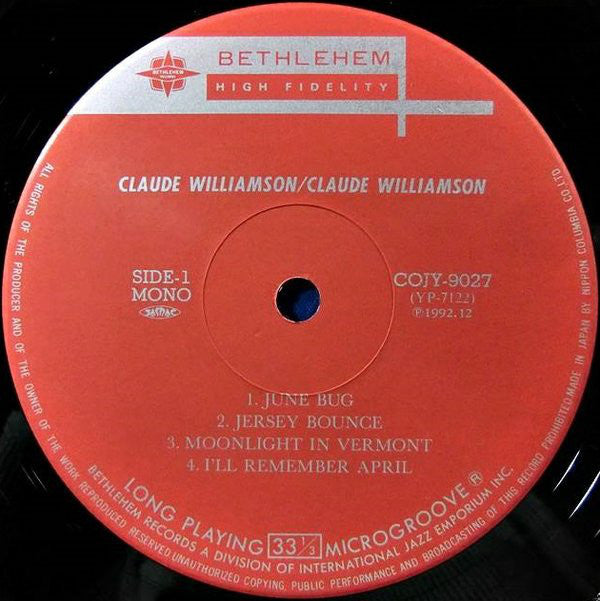 Claude Williamson : Claude Williamson (LP, Album, Ltd, RE)