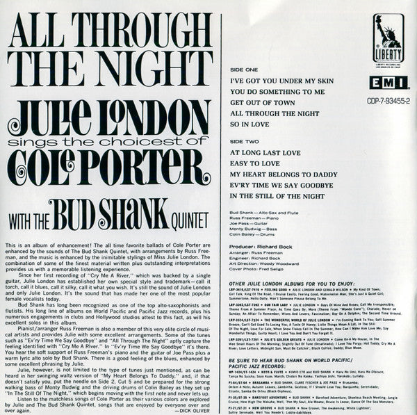 Julie London : Sings The Choicest Of Cole Porter (CD, Comp)