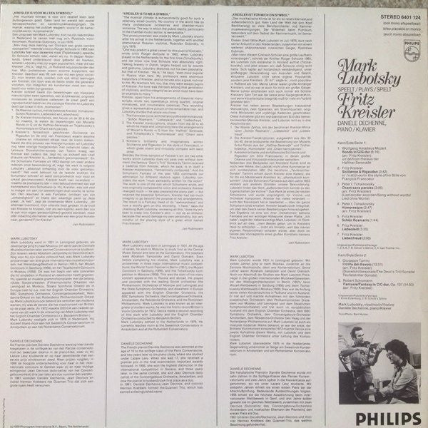 Mark Lubotsky : Mark Lubotsky Plays Fritz Kreisler (LP)