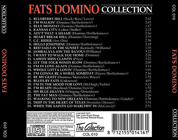 Fats Domino : Collection 25 Tunes (CD, Comp)