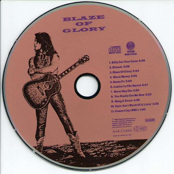 Jon Bon Jovi : Blaze Of Glory (CD, Album, PDO)