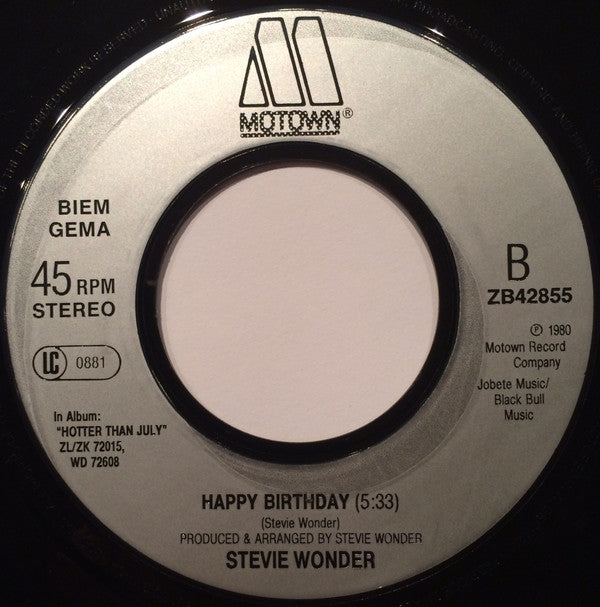 Stevie Wonder : Free (7", Single)