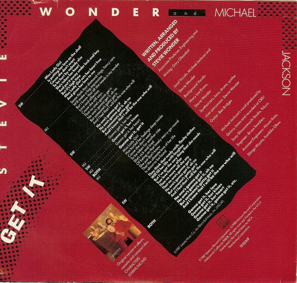 Stevie Wonder & Michael Jackson : Get It (7")