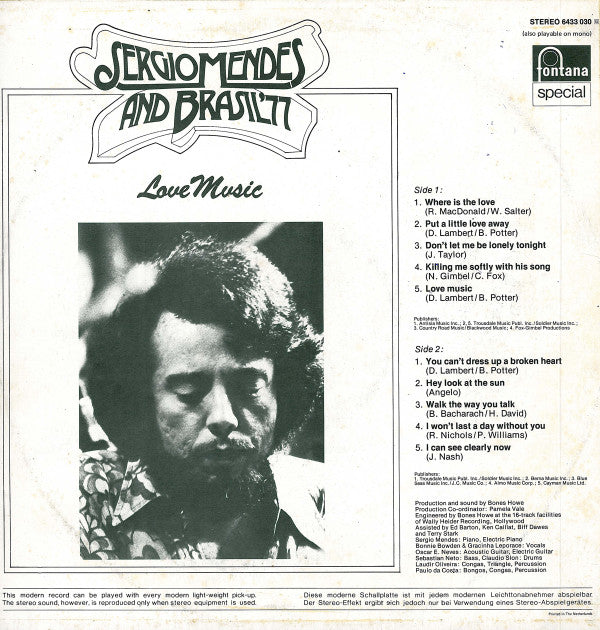 Sérgio Mendes & Brasil '77 : Love Music (LP, Album)