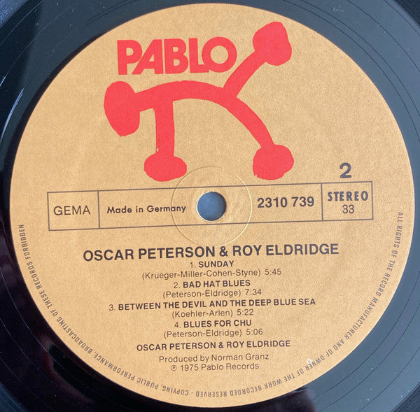 Oscar Peterson, Roy Eldridge : Oscar Peterson & Roy Eldridge (LP)