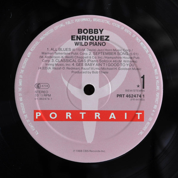 Bobby Enriquez : Wild Piano (LP, Album)