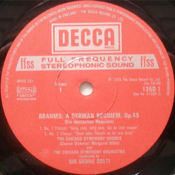 Johannes Brahms, Kiri Te Kanawa, Bernd Weikl, Chicago Symphony Orchestra & Chicago Symphony Chorus, Georg Solti : Ein Deutsches Requiem = Un Requiem Allemand / Variations On A Theme By Haydn (2xLP, Album + Box)