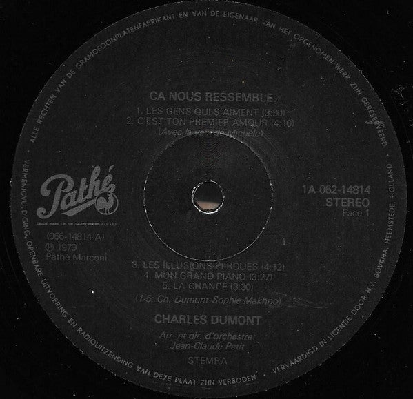 Charles Dumont : Ça  Nous Ressemble (LP, Album)