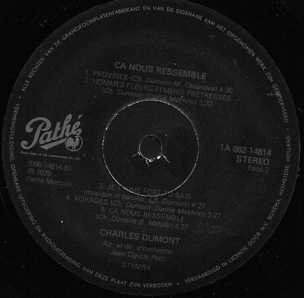 Charles Dumont : Ça  Nous Ressemble (LP, Album)