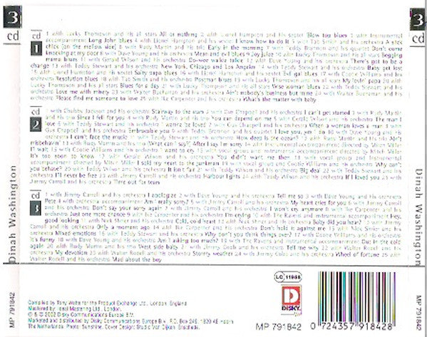 Dinah Washington : Golden Greats (3xCD, Comp)