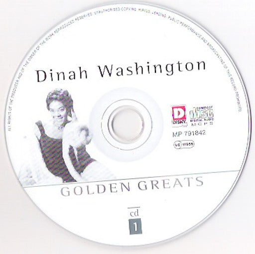 Dinah Washington : Golden Greats (3xCD, Comp)