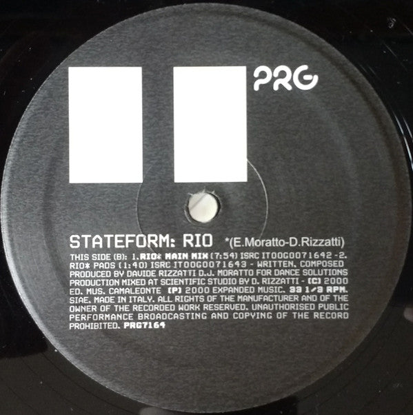 Stateform : Rio (12")
