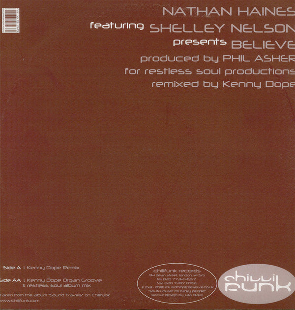 Nathan Haines Featuring Shelley Nelson : Believe (12")