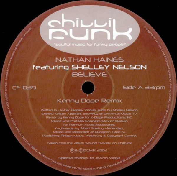 Nathan Haines Featuring Shelley Nelson : Believe (12")