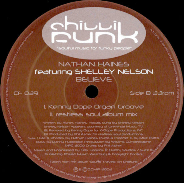 Nathan Haines Featuring Shelley Nelson : Believe (12")